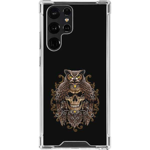 Skull and Owl by Sarah Richter Galaxy S22 Ultra Clear Case