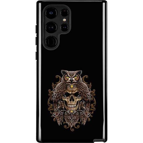 Skull and Owl by Sarah Richter Galaxy S22 Ultra Pro Case