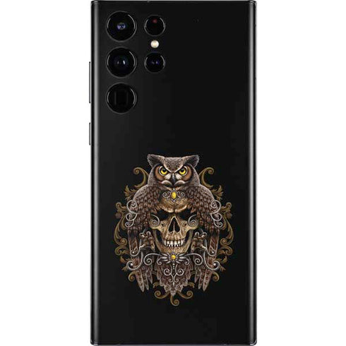 Skull and Owl by Sarah Richter Galaxy S22 Ultra Skin