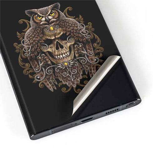Skull and Owl by Sarah Richter Galaxy S22 Ultra Skin