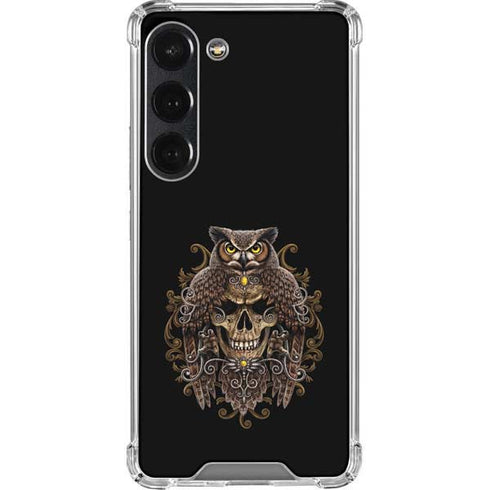 Skull and Owl by Sarah Richter Galaxy S23 Clear Case