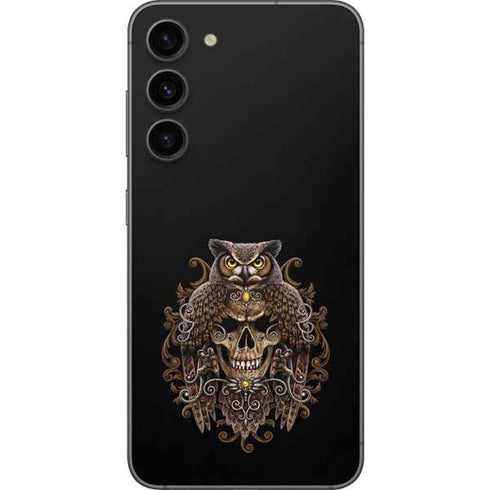 Skull and Owl by Sarah Richter Galaxy S23 Plus Skin