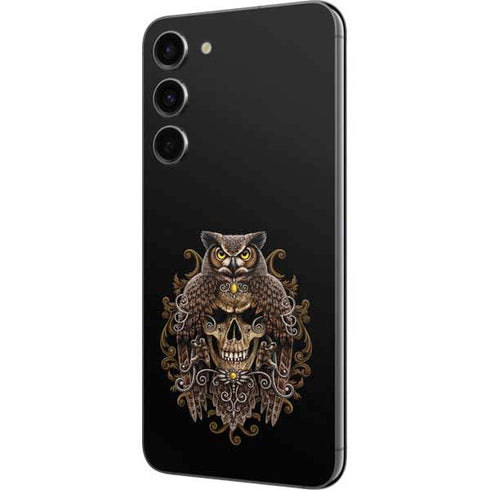 Skull and Owl by Sarah Richter Galaxy S23 Plus Skin