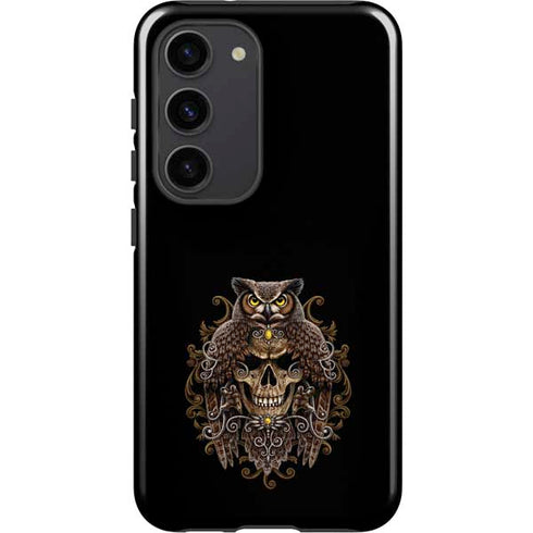 Skull and Owl by Sarah Richter Galaxy S23 Pro Case