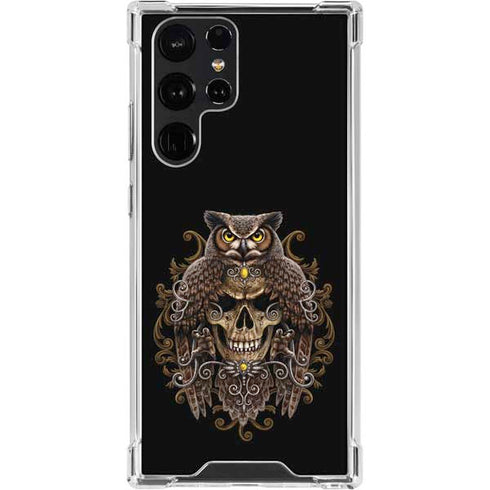 Skull and Owl by Sarah Richter Galaxy S23 Ultra Clear Case