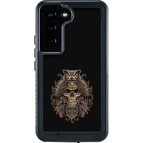Skull and Owl by Sarah Richter Galaxy S23 Waterproof Case