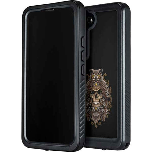 Skull and Owl by Sarah Richter Galaxy S23 Waterproof Case
