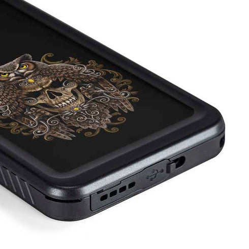 Skull and Owl by Sarah Richter Galaxy S23 Waterproof Case