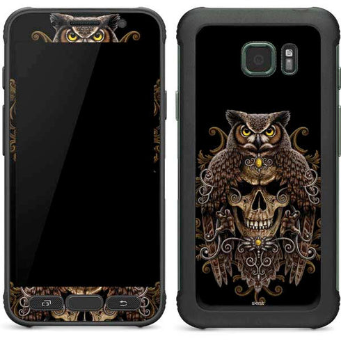 Skull and Owl by Sarah Richter Galaxy S7 Active Skin