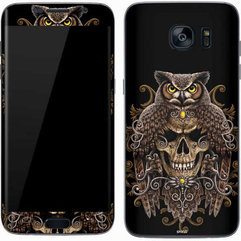 Skull and Owl by Sarah Richter Galaxy S7 Skin
