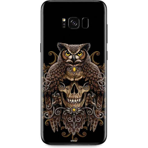 Skull and Owl by Sarah Richter Galaxy S8 Plus Skin