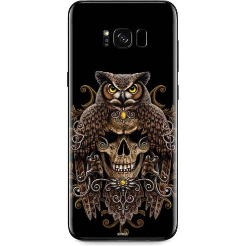 Skull and Owl by Sarah Richter Galaxy S8 Skin