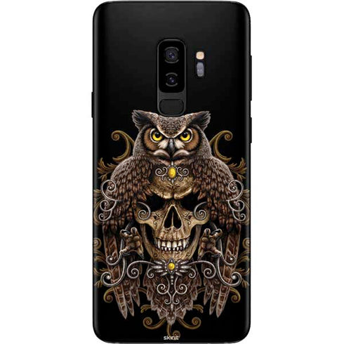 Skull and Owl by Sarah Richter Galaxy S9 Plus Skin