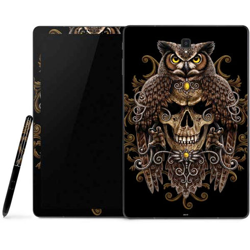 Skull and Owl by Sarah Richter Samsung Galaxy Tab Skin