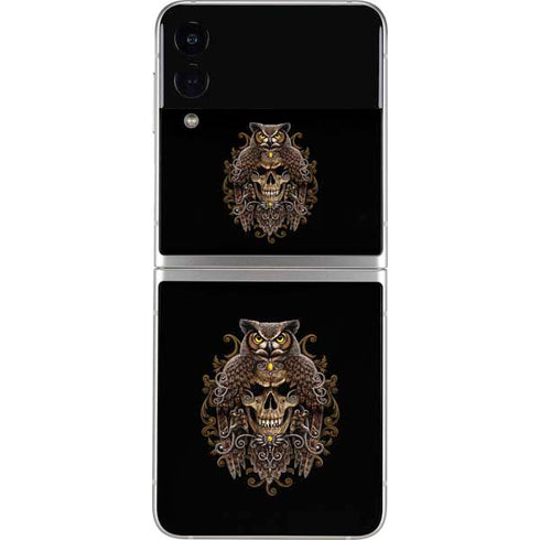 Skull and Owl by Sarah Richter Galaxy Z Flip4 5G Skin