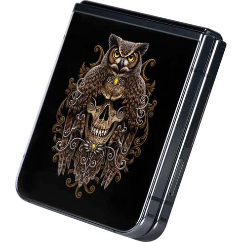 Skull and Owl by Sarah Richter Galaxy Z Flip5 5G Skin