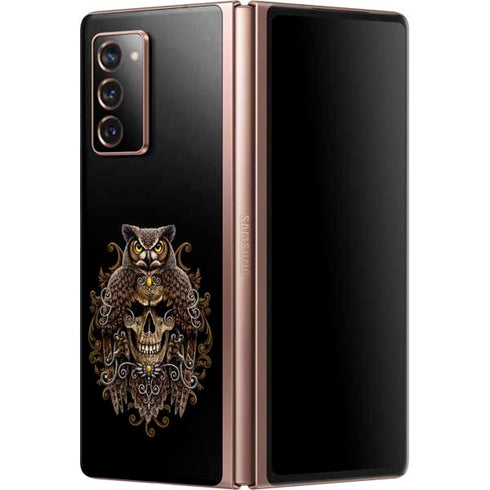 Skull and Owl by Sarah Richter Galaxy Z Fold2 5G Skin