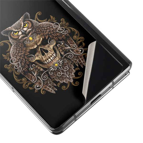Skull and Owl by Sarah Richter Galaxy Z Fold2 5G Skin