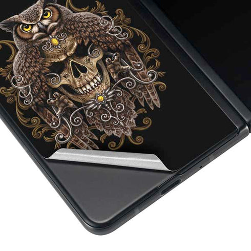 Skull and Owl by Sarah Richter Galaxy Z Fold3 5G Skin