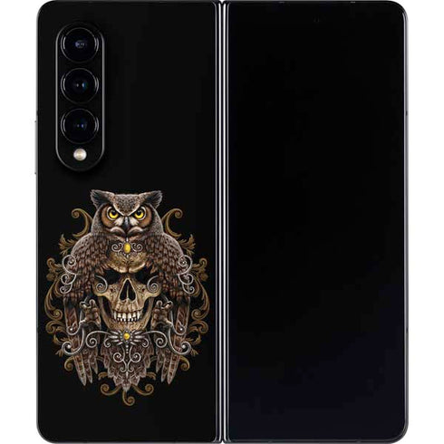 Skull and Owl by Sarah Richter Galaxy Z Fold4 5G Skin