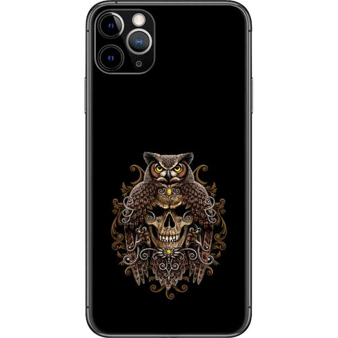 Skull and Owl by Sarah Richter iPhone 11 Pro Max Skin