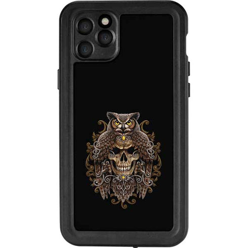 Skull and Owl by Sarah Richter iPhone 11 Pro Max Waterproof Case