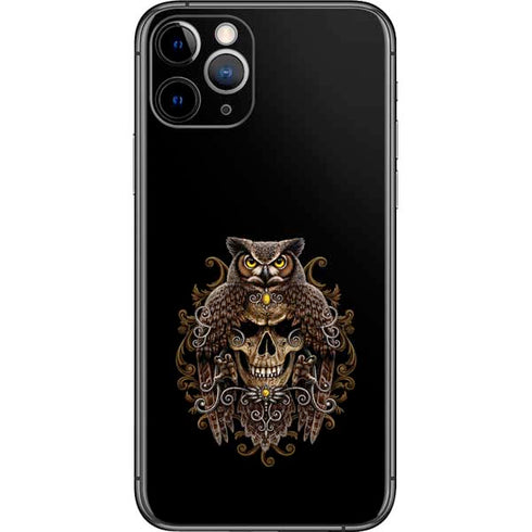Skull and Owl by Sarah Richter iPhone 11 Pro Skin