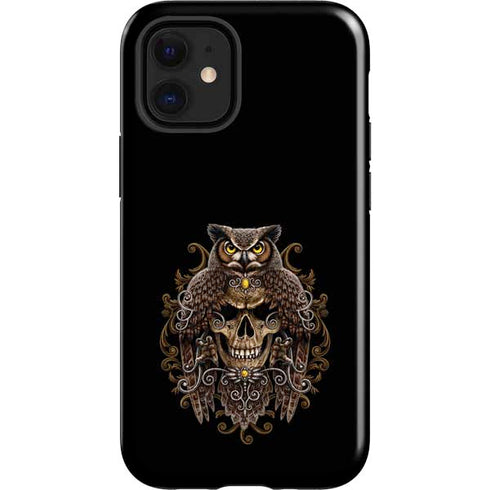 Skull and Owl by Sarah Richter iPhone 12 Mini Impact Case