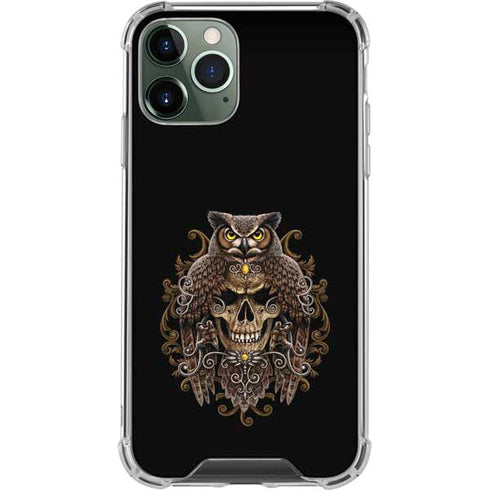 Skull and Owl by Sarah Richter iPhone 12 Pro Clear Case