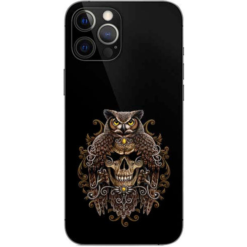 Skull and Owl by Sarah Richter iPhone 12 Pro Max Skin