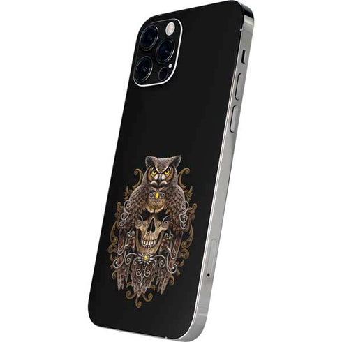 Skull and Owl by Sarah Richter iPhone 12 Pro Max Skin