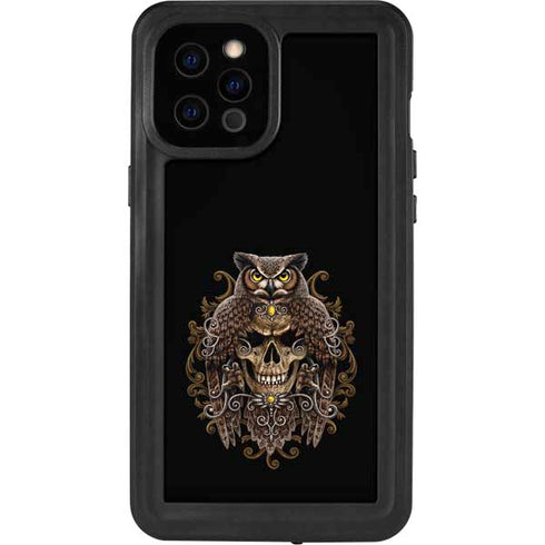 Skull and Owl by Sarah Richter iPhone 12 Pro Max Waterproof Case