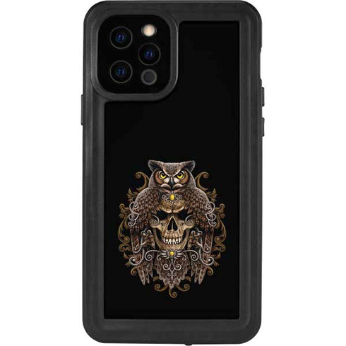 Skull and Owl by Sarah Richter iPhone 12 Pro Waterproof Case