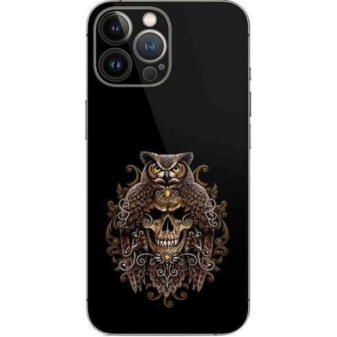 Skull and Owl by Sarah Richter iPhone 13 Pro Max Skin