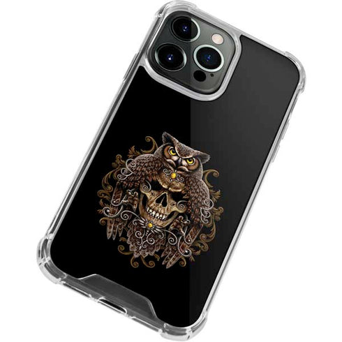 Skull and Owl by Sarah Richter iPhone 15 Pro Clear Case