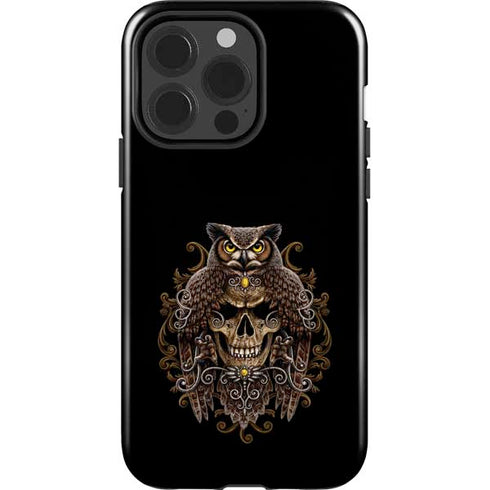 Skull and Owl by Sarah Richter iPhone 15 Pro Impact Case