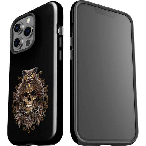 Skull and Owl by Sarah Richter iPhone 15 Pro Impact Case