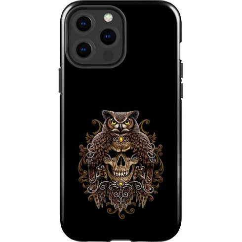 Skull and Owl by Sarah Richter iPhone 15 Pro Max Impact Case