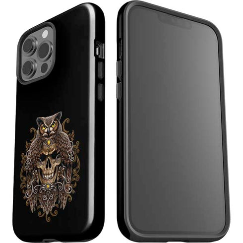 Skull and Owl by Sarah Richter iPhone 15 Pro Max Impact Case