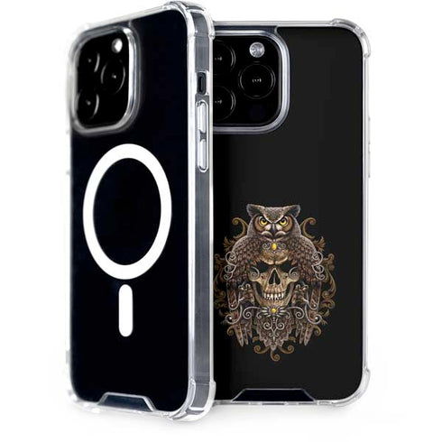 Skull and Owl by Sarah Richter iPhone 15 Pro Max MagSafe Case