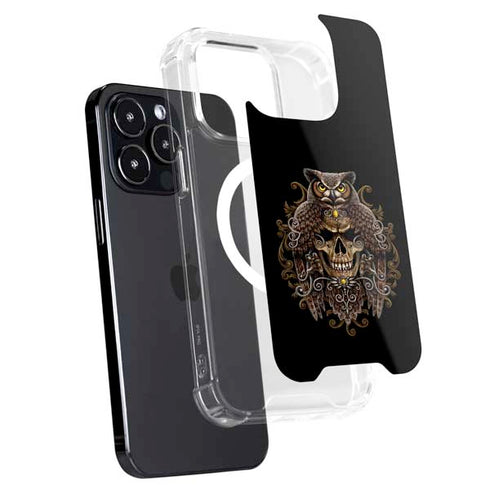 Skull and Owl by Sarah Richter iPhone 15 Pro Max MagSafe Case