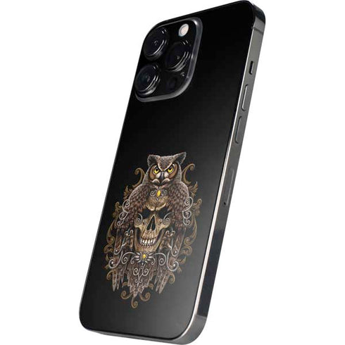 Skull and Owl by Sarah Richter iPhone 14 Pro Skin
