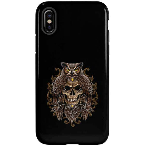 Skull and Owl by Sarah Richter iPhone XS Pro Case