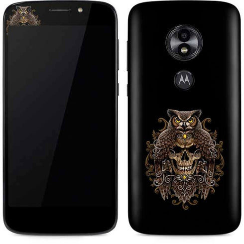 Skull and Owl by Sarah Richter Moto E5 Play Skin