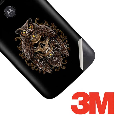 Skull and Owl by Sarah Richter Moto E5 Play Skin