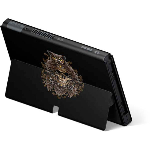 Skull and Owl by Sarah Richter Nintendo Switch OLED (2021) Skin