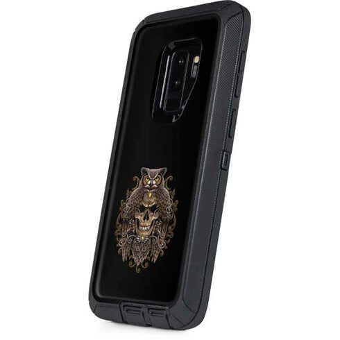 Skull and Owl by Sarah Richter Otterbox Defender Galaxy Skin