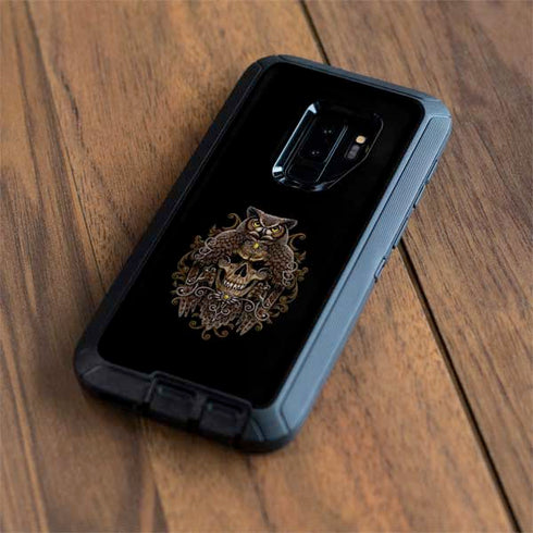 Skull and Owl by Sarah Richter Otterbox Defender Galaxy Skin
