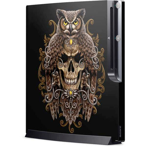 Skull and Owl by Sarah Richter Playstation 3 & PS3 Slim Skin