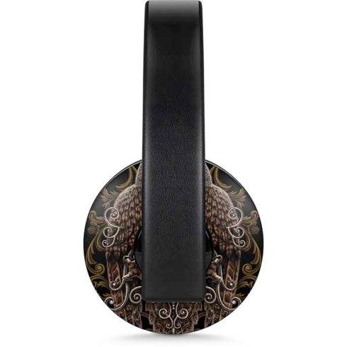 Skull and Owl by Sarah Richter PlayStation 4 Gold Wireless Headset Skin